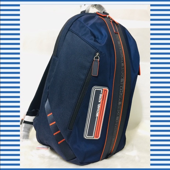 NWT Michael Kors Kent Sports Navy Blue Backpack - Picture 15 of 15